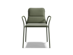 XY Dining Chair (Set of 2), with arm, in Olive, front view
