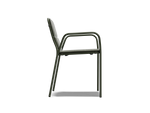 XY Dining Chair (Set of 2), with arm, in Olive, profile view