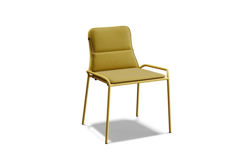 XY Dining Chair (Set of 2), armless, in Yellow, three-quarter view