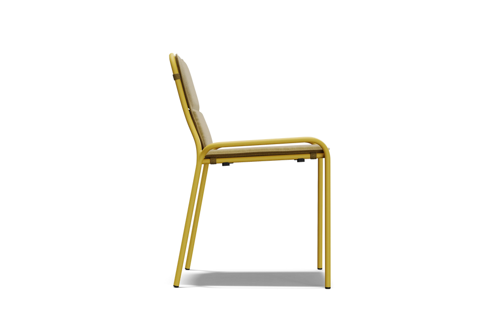 XY Dining Chair (Set of 2), armless, in Yellow, profile view