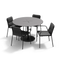 XY Dining Set, with arm, in Charcoal, three-quarter view