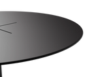 XY Round Dining Table, in Charcoal, edge detail view