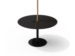 XY Round Dining Table, with umbrella hole, in Charcoal
