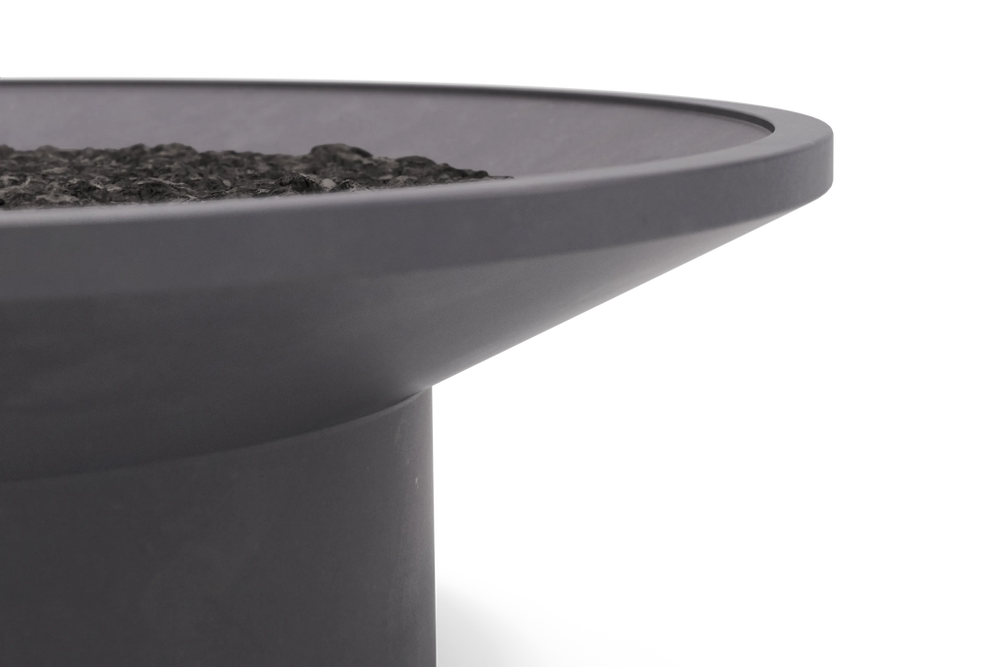 Brim Fire Table - Propane, in Ash, detail view